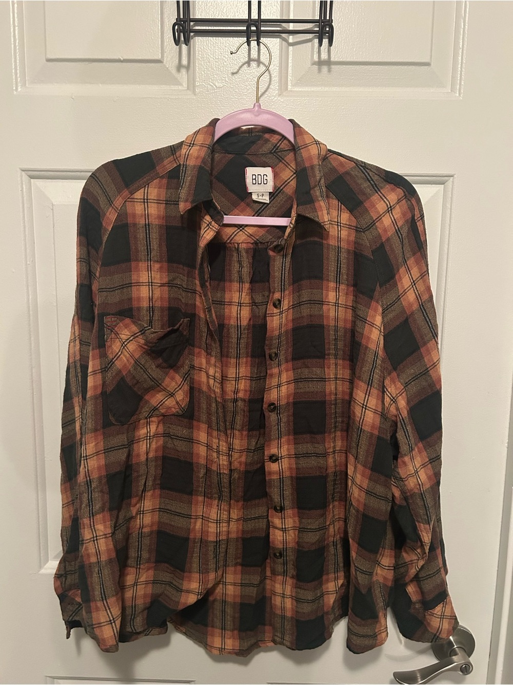 BDG Women’s Plaid Button-Down Shirt